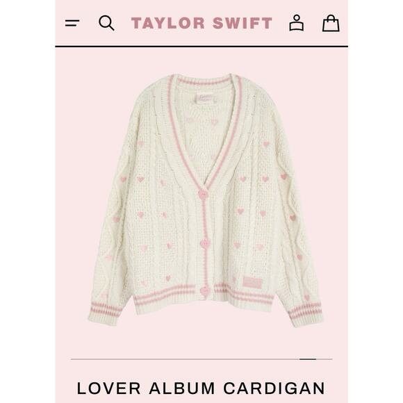SHIPS IN 24 HRS Taylor Swift LOVER CARDIGAN RARE NEW IN HAND EXTRA SMALL - Picture 1 of 9